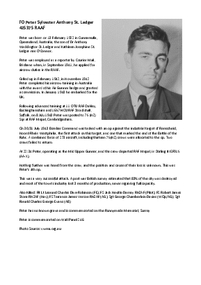 A preview of a PDF biography for St. Ledger, Peter Sylvester Anthony